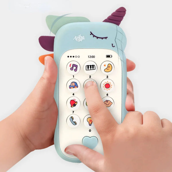 Baby Phone Toy Music Sound Telephone Sleeping Toys With Teether Simulation Phone Kids Infant Early Educational Toy Kids Gifts (Toy)