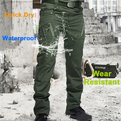 Summer Military Tactical Cargo Pants Casual Trousers Men Wear-resisting Multi-Pockets Quick Dry Outdoor Hiking Work Trousers Men