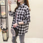 New Fashion Loose Womens Plaid Shirt Fresh College Style Design Blouses And Tops Long Sleeve Casual Female Checked Clothes