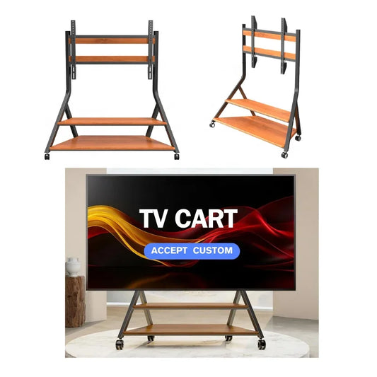 50" to 100" TV mobile carts stand for meeting rooms, schools, advertising halls tv trolley tv mounts & carts