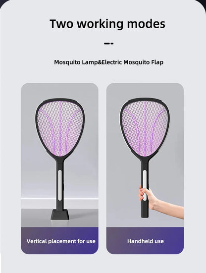 3 In 1  Widening of The Power Grid Electric Mosquito Swatter 3000V C-type Charging Mosquito and Fly Killer