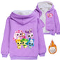 Little Pony Unicorn Winter Hooded Sweater Warm Zipper Jacket for Kids Boy Girl