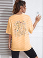 Beautiful flower clusters Print Cotton Women T-Shirts Casual Breathable Soft Short Sleeve Tops Loose Comfortable Street Clothes