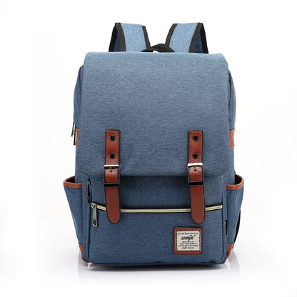 Vintage 16 inch Laptop Backpack Women Canvas Bags Men canvas Travel Leisure Backpacks Retro Casual Bag School Bags For Teenagers