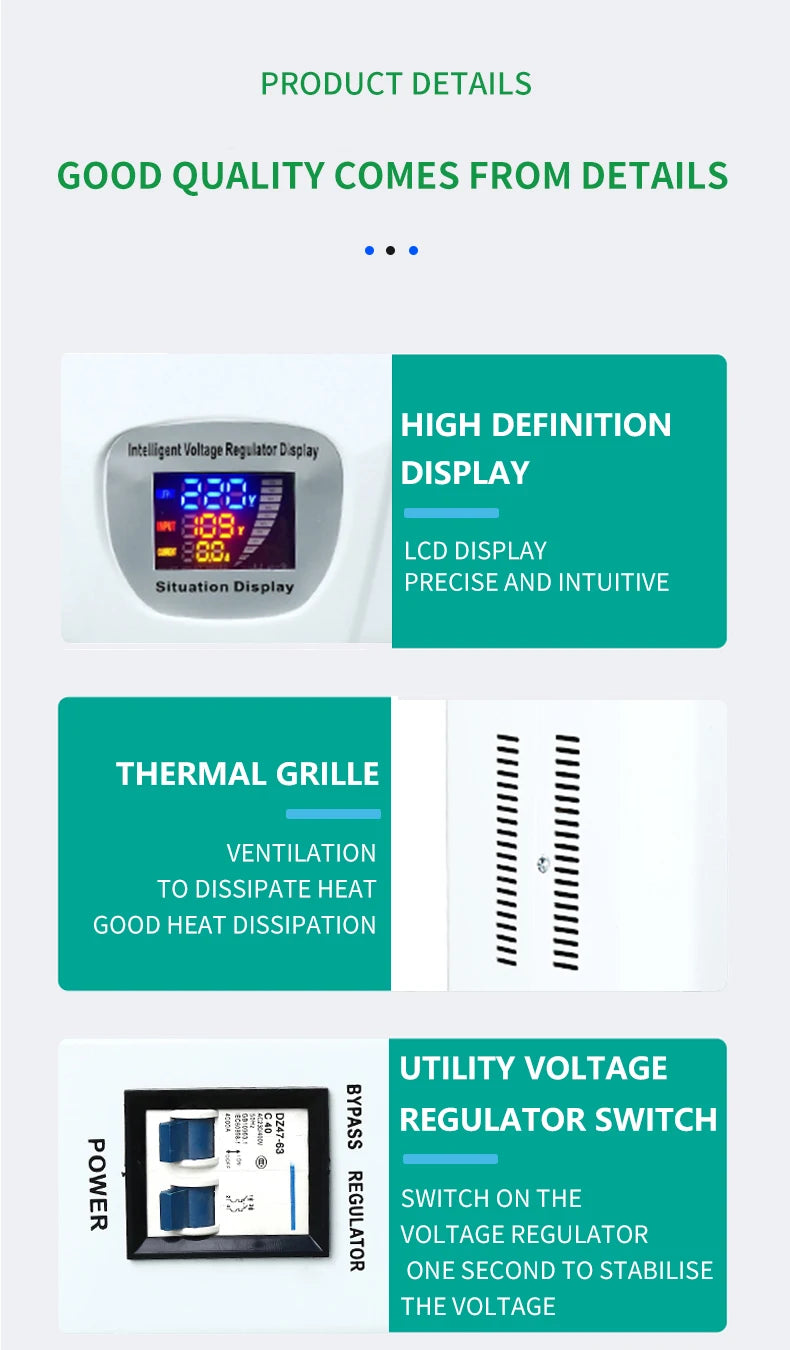 SHGF Input 90-270V 10kva Servo Wall Mounted Installation 220V 110v Voltage Stabilizer Household Appliance Protection