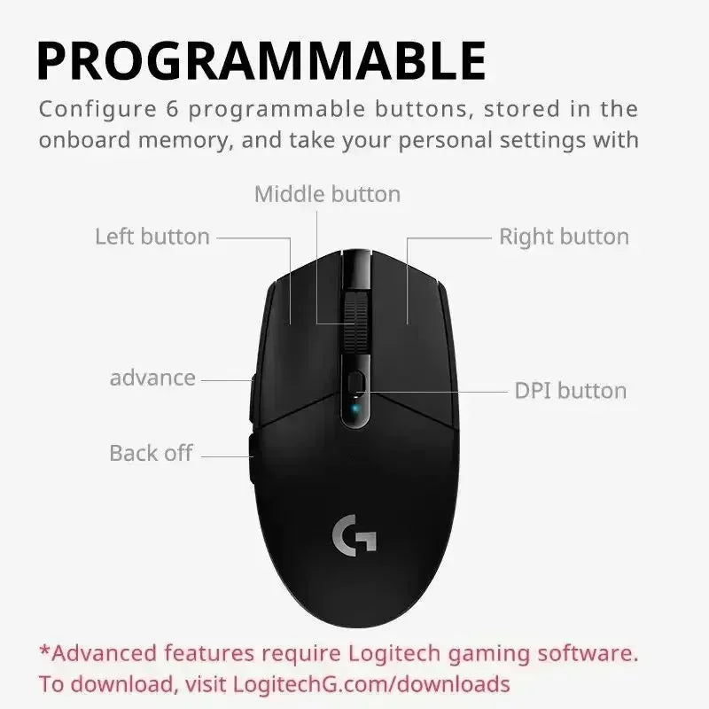 Logitech G304 Wireless Gaming esports Mouse 2.4G receiver Business office computer universal