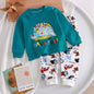 2025 New Kids Boys Girls Pajama Sets Cartoon Print Long Sleeve Cute T-Shirt Tops with Pants Toddler Baby Autumn Sleeping Clothes