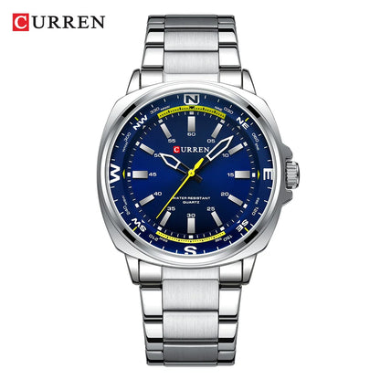 CURREN New Watches for Men Top Brand Luxury Fashion Business Quartz Men’s Wristwatch Stainless Steel Waterproof Sports Clock