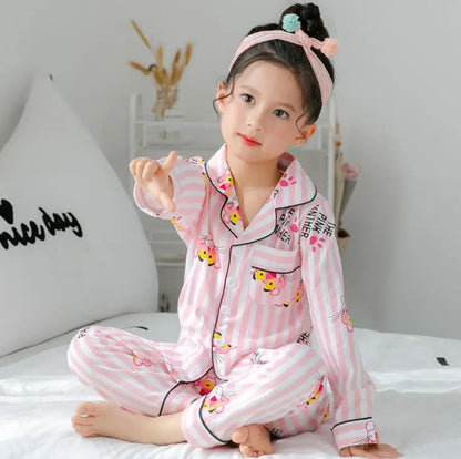 Sping Autumn Baby Girls Clothes Pajamas Sets Boy Pyjamas Kids Homewear Cotton Nightwear Children's Indoor Clothing Pijamas Suit