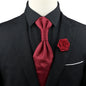 New Men's Premium Paisley Tie Brooch Set Red Black Blue Ajustable Neck Tie Luxury Classic Suit Tuxedo Groom Wedding Accessories