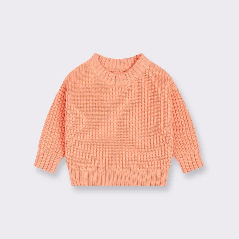 0-6T Newborn Baby Sweater Kid Boy Girl Winter Clothes Warm Thick Knit Pullover Top Infant Long Sleeve Basic Knitwear Outfit