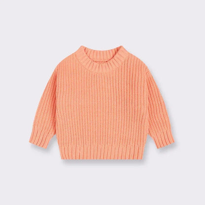 0-6T Newborn Baby Sweater Kid Boy Girl Winter Clothes Warm Thick Knit Pullover Top Infant Long Sleeve Basic Knitwear Outfit