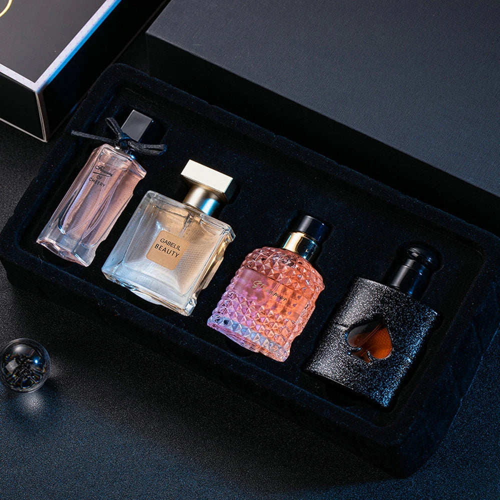 Gift Box Four Piece Set Perfume Spray 105ml Floral Scent  Lasting Fragrance Pheromone Eau De Parfum Men Cologne Balminess