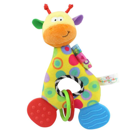 Baby Soft Rattles Animal Giraffe Stuffed Doll Teether Doll Cute Kids Infant Baby Teething Toys For Newborn Sensory Plush Toys (Toy)