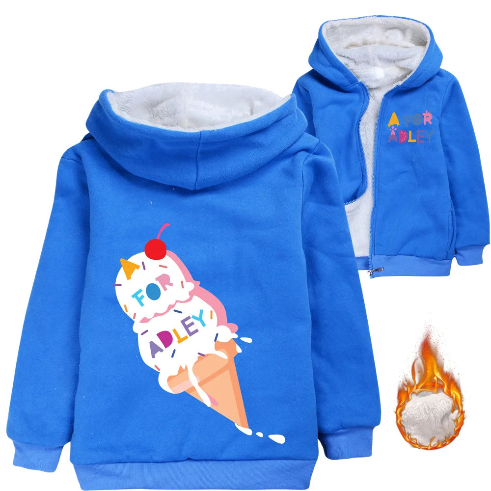 New Girls Winter Jacket Kids Parka A for Adley Hooded Thicken Warm Children Winter Jacket Girl Coat Little Girls Winter Jacket