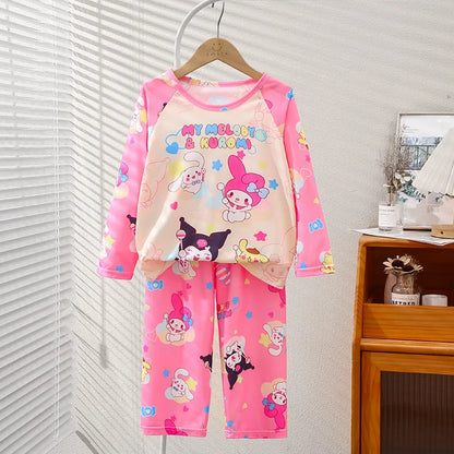 Miniso Winter Autumn Children's Pajamas Set 2025 Cute Anime Cartoon Kids Pijama Long Sleeve Sleepwear Cute Boy Girl Gifts