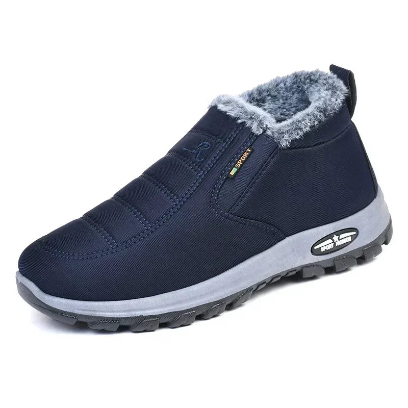 Winter Snow Boots Men Casual Slip on Ankle Boots Warm Fur Comfortable Sneakers Non-slip Botas Men Shoes Zapatos Hombre