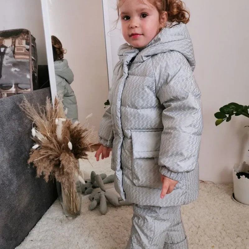 Winter Overalls Jumpsuit for Girls Boy Children Suits Jackets Kids Snowsuit Duck Down Parka Coat Toddler Baby Bear Toy Outerwear