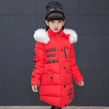 Autumn Winter Girls Jacket Cute Rabbit Bear Keep Warm Little Princess Plush Jacket Hooded Zipper Sweater 3-12 Years Kids Clothes