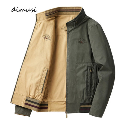 DIMUSI Men's Reversible Military Jacket