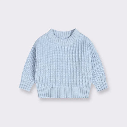 0-6T Newborn Baby Sweater Kid Boy Girl Winter Clothes Warm Thick Knit Pullover Top Infant Long Sleeve Basic Knitwear Outfit