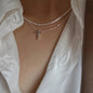 Silver Color Sparkling Necklace For Women Trendy Clavicle Chain Choker Girls Korean Wedding Party Jewelry Accessories