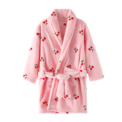 Soft Children Flannel Pajamas Autumn and Winter Pajamas for Girl Warm Kids Bathrobe Boy Sleepwear Family Matching Homewear 4-16Y