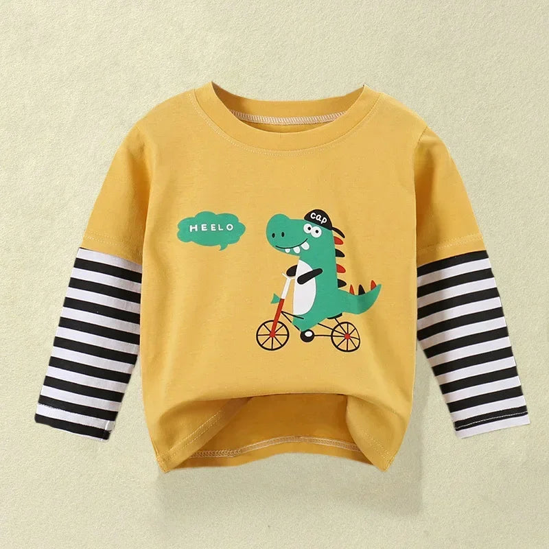 Children's Clothing Boys Girls T-Shirt kids clothes Cartoon Tops Long Sleeve Baby Clothing Autumn Winter Cotton Print Sweatshirt