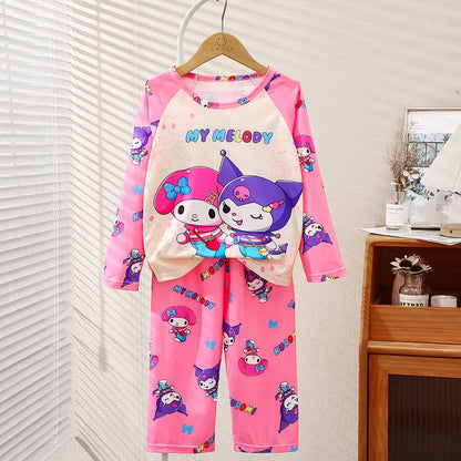 Miniso Winter Autumn Children's Pajamas Set 2025 Cute Anime Cartoon Kids Pijama Long Sleeve Sleepwear Cute Boy Girl Gifts