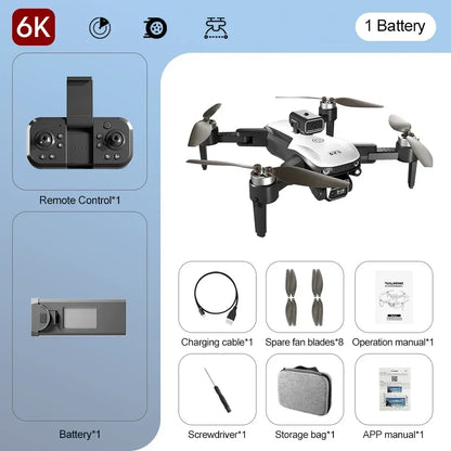 LS-S2S New APP RC Drone 4K Professinal 8K HD Dual Camera 5G WIFI Wide Angle Optical Flow Localization Brushless Motor Quadcopter