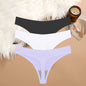 3PCS/SET Sexy G-String Underwear Breathable Female T-back Intimate Lingerie Seamless Low Waist Underpants Lady Bikini Panty S-XL