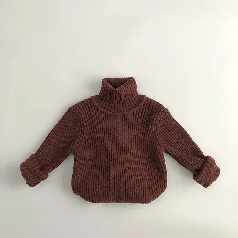 MILANCEL Kids Sweaters Turtleneck Boys Pullovers Vintage Girls Knitwear Warm Base Sweater