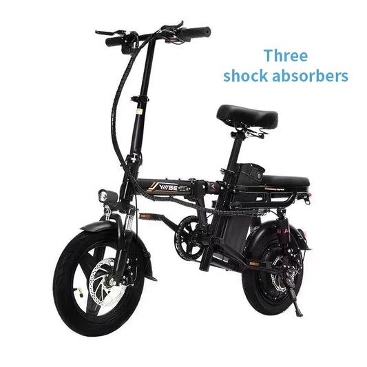 Electric City Bike 14" Folding Electric Bikes for Adults Teens 400W Mini Ebike Urban Electric Bicycles