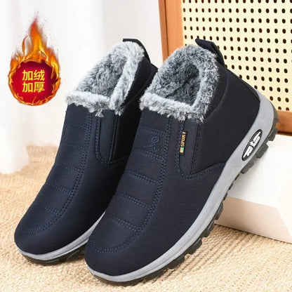 Winter Snow Boots Men Casual Slip on Ankle Boots Warm Fur Comfortable Sneakers Non-slip Botas Men Shoes Zapatos Hombre