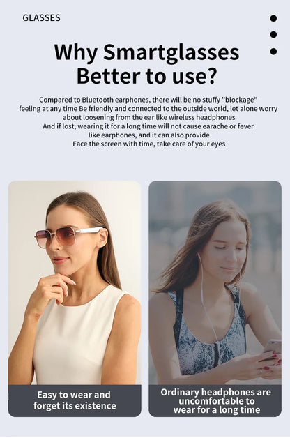 Mz02 Bluetooth Glasses Smart Glasses Music Calling Sunglasses Anti Uv400 Boys Girls Fashion Gifts 15 Minute Fast Charging