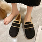 Soft Round Toe Winter Shoes Women Casual Female Sneakers Flats Clogs Platform Loafers With Fur Autumn Dress Retro Creepers New