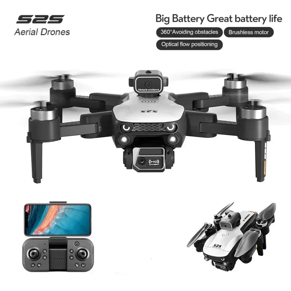 LS-S2S New APP RC Drone 4K Professinal 8K HD Dual Camera 5G WIFI Wide Angle Optical Flow Localization Brushless Motor Quadcopter