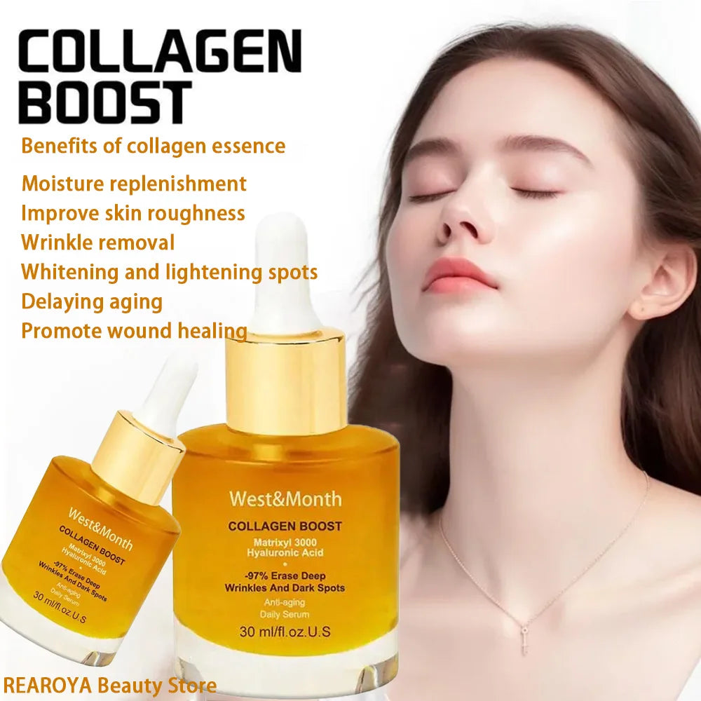 Collagen Face Serum moisturing Tightening Hydrating Smoothing nourishing Brightening face skin care product 30ml