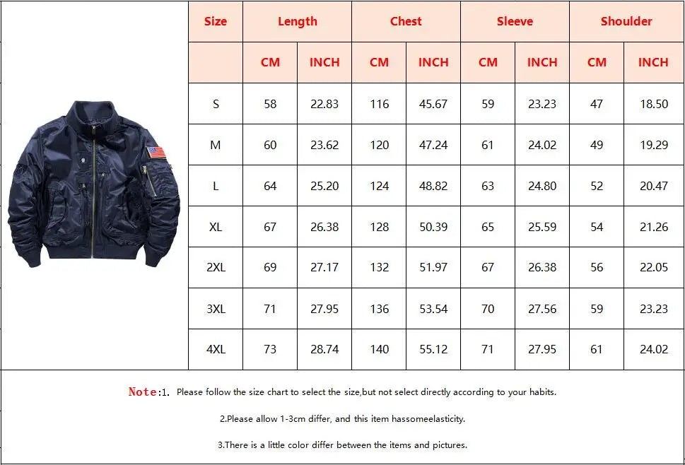 Autumn MA1 Waterproof Bomber Jacket