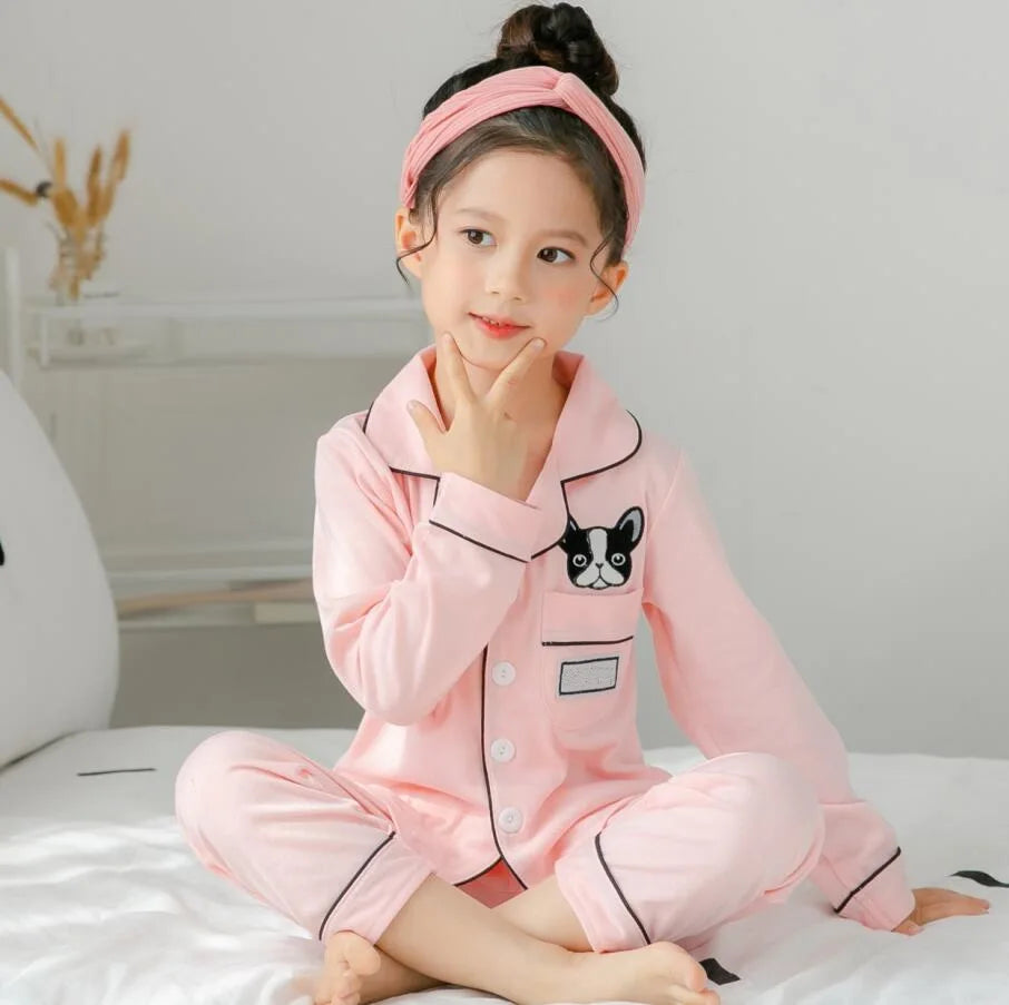 Sping Autumn Baby Girls Clothes Pajamas Sets Boy Pyjamas Kids Homewear Cotton Nightwear Children's Indoor Clothing Pijamas Suit