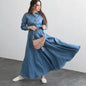 Muslim Outfits Autumn Two Piece Set Women Blouse Long Skirt Suit Ramadan Morocco Dubai Islam Casual Arabic Skirts Ensemble