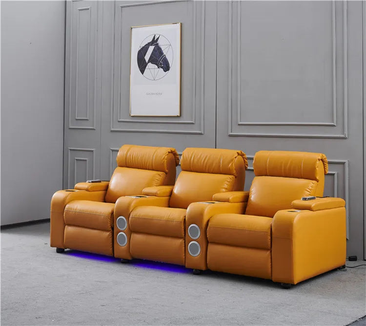 Modern Furniture Electric Leather Sofa Recliner, automatic recliner USB charger, recliner leather