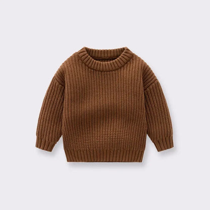 0-6T Newborn Baby Sweater Kid Boy Girl Winter Clothes Warm Thick Knit Pullover Top Infant Long Sleeve Basic Knitwear Outfit