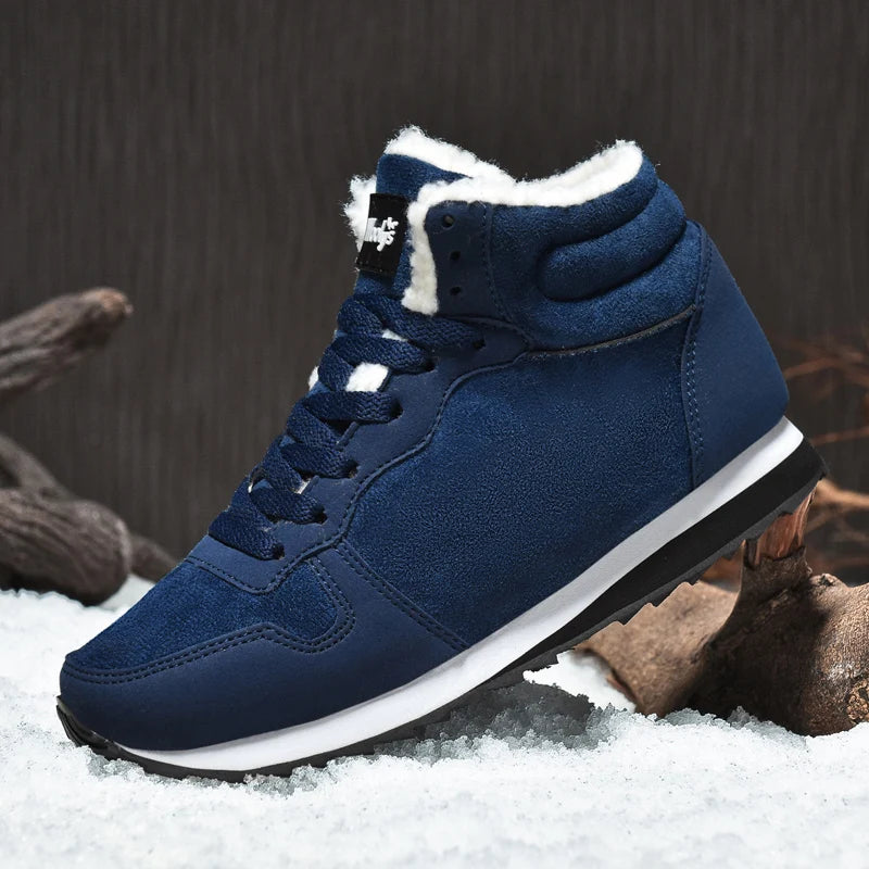 Winter Men Boots Casual Warm Ankle Boots Shoes for Man Sneakers Winter Plush Fur Footwear Comfortable Platform Snow Boots