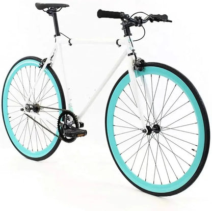 Fixed Gear Single Speed - Perfect Urban Commuter Bicycle With Front Rear Brakes - Ideal For Teens And Adults