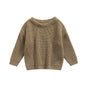 Newest Newborn Baby Girl Boy Knitted Long Sleeve Autumn Winter Sweater Solid Loose Pullover Casual Tops Kids Clothes 3M-5Y