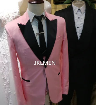 Men 3 Pieces Suits For Men Custom Made Groom Groomsmen Tuxedos Wedding Men Suit Terno Masculino(Jacket+Pant+Vest)