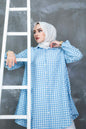 Women 88gingham Hijab Tunic Ramadan Dubai Musulman Islamic Longo Vestidos Made Turkey Hot Sale Summer Morocco New Robe Femme