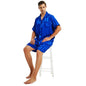 Mens Silk Satin Short  Pajamas Set  Pajama Pyjamas  Set  Sleepwear Set  S , M , L  , XL ,  2XL  , 3XL ,  4XL