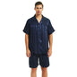 Mens Silk Satin Short  Pajamas Set  Pajama Pyjamas  Set  Sleepwear Set  S , M , L  , XL ,  2XL  , 3XL ,  4XL